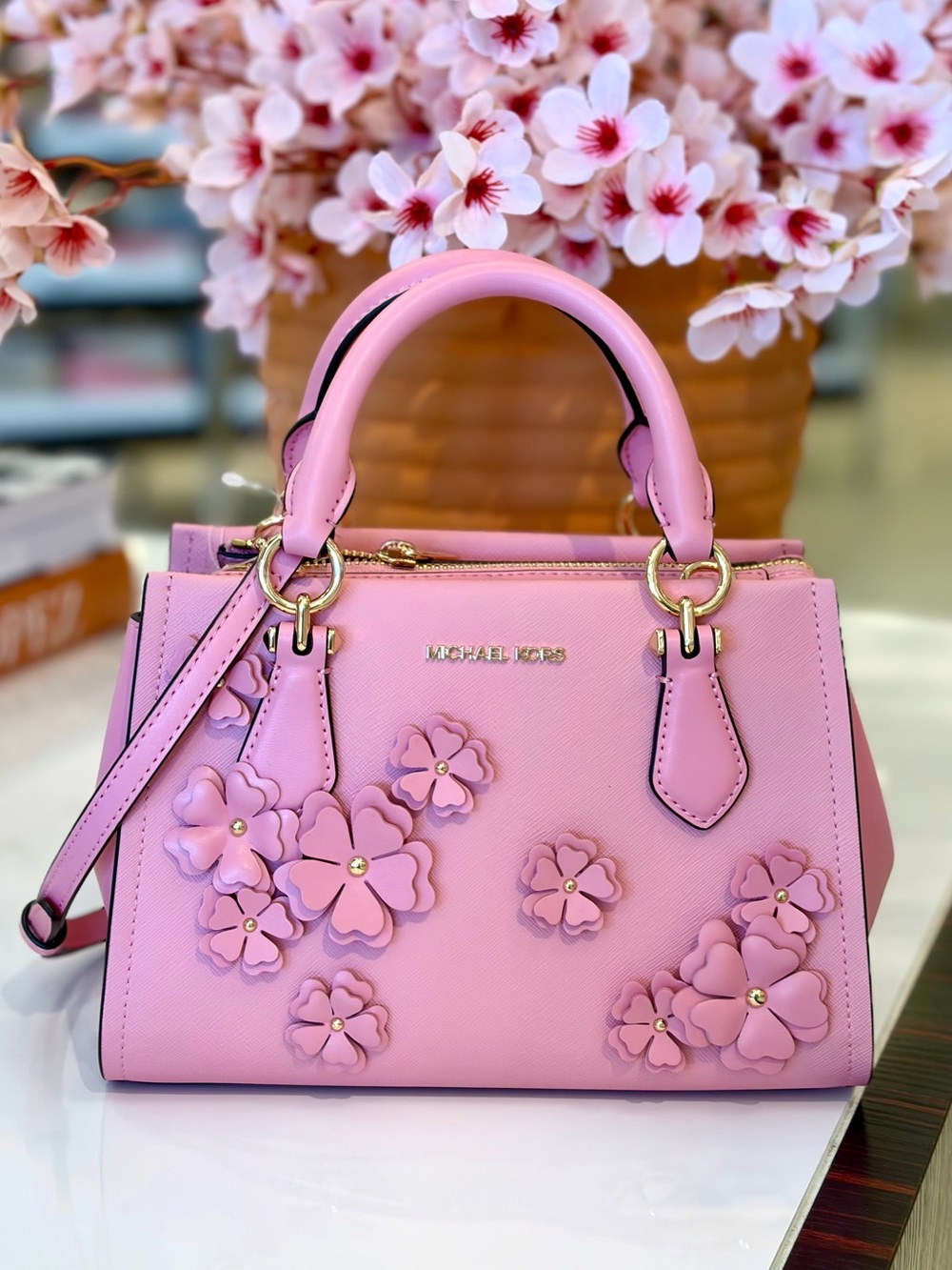 Michael kors Marilyn Small Floral Embellished Satchel Crossbody - Picture 10 of 10
